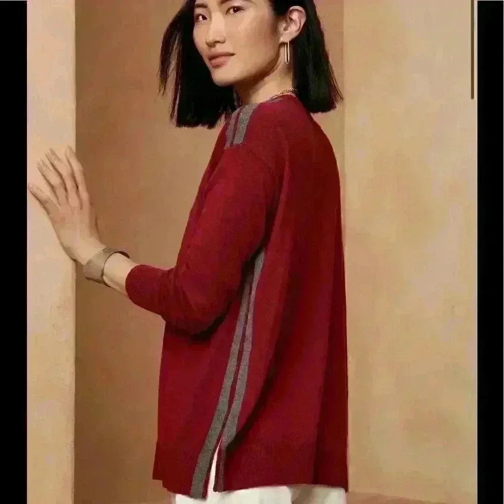Banana Republic Oversized Racer Striped Sweater - Picture 2 of 8
